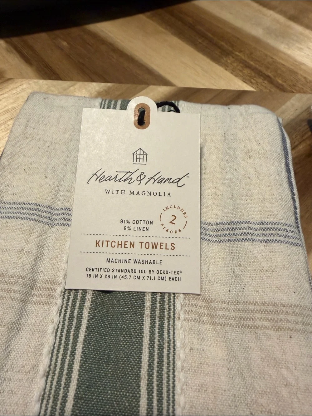 Hearth& Hand  Kitchen Towels - Blue & Cream (Set of 2) 4 towels total